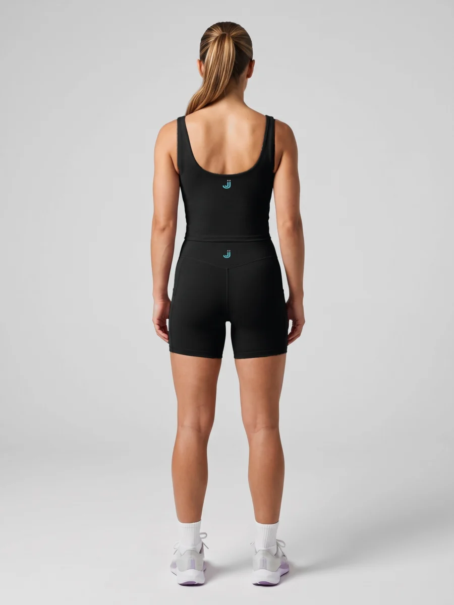 Aero Run Bra Vest in Black, back