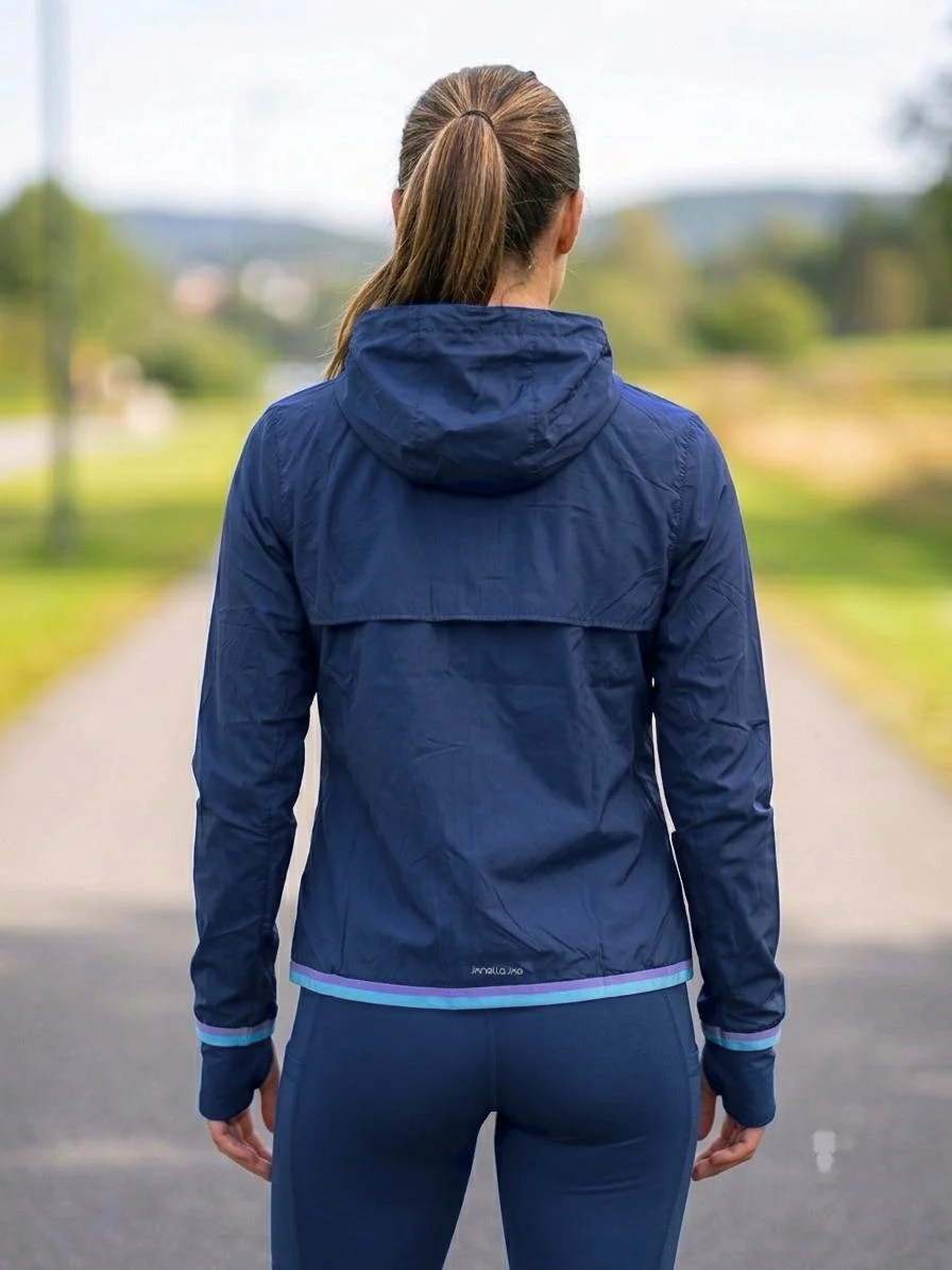 Aero Run Windbreaker - Navy - back