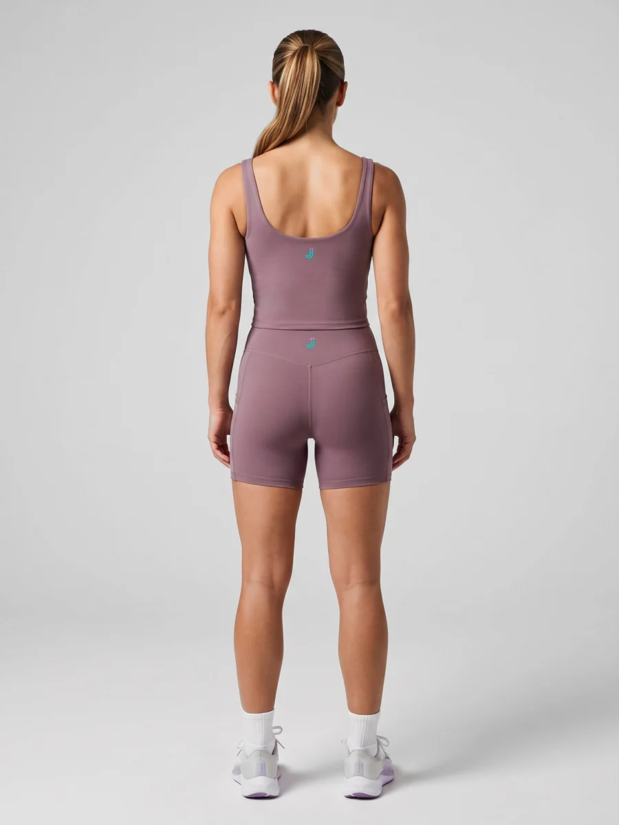 Cycling Shorts with Pockets - Pink/Purple, back