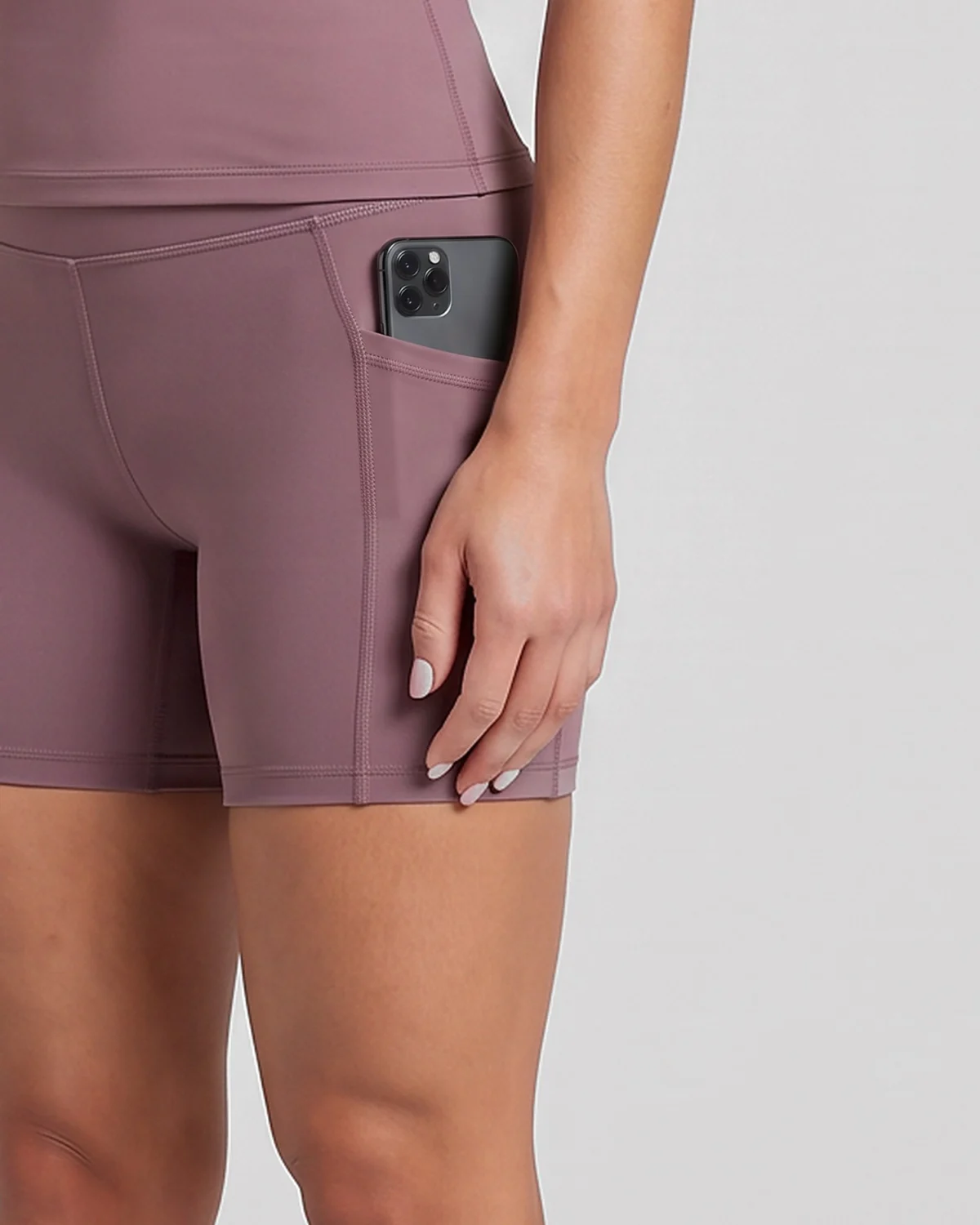 Aero Run Cycling Shorts - Pink/Purple - pocket