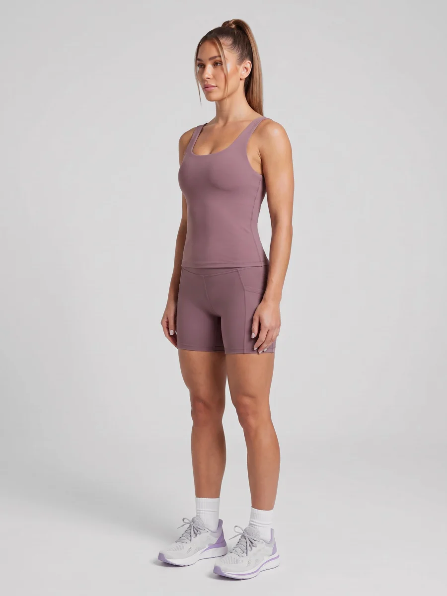 Cycling Shorts with Pockets - Pink/Purple, side