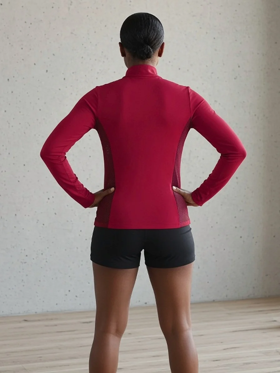 Aero Run Thermal Top - Crimson Red - back