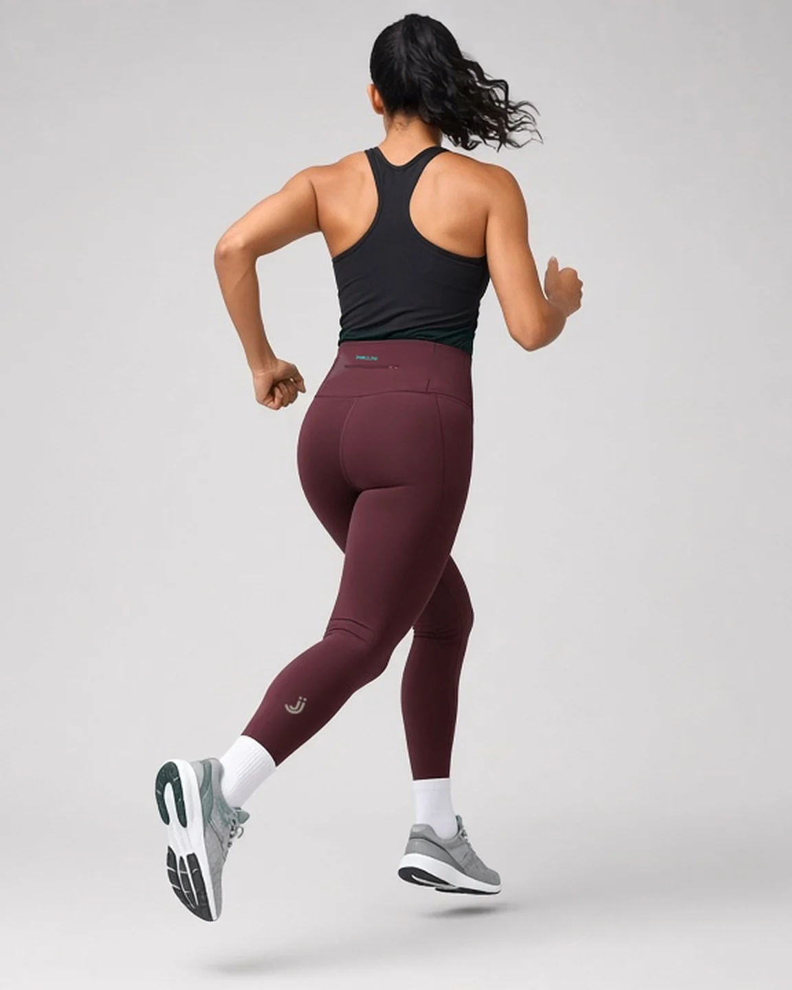 Aero Run Leggings - Burgundy - side