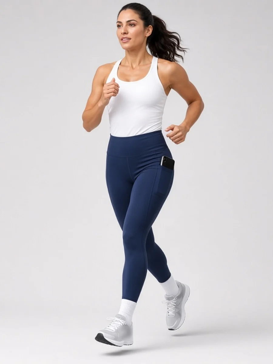 Aero Run Leggings - Navy