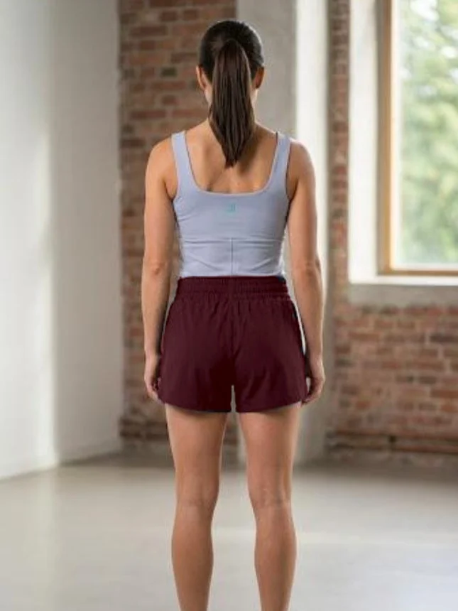 Aero Run Running Shorts - Plum - back