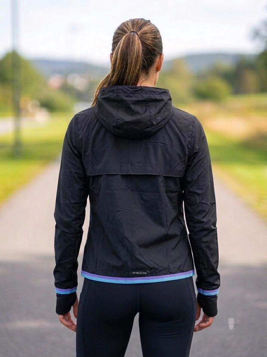 Aero Run Windbreaker - Black - back